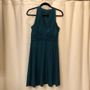 Emerald green halter dress